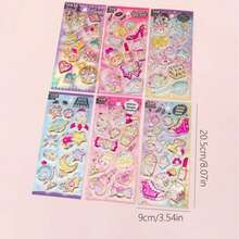 1 Pack Of 60+ Bubble Stickers/6 Sheets Of 300+ Cute Animal 3D Stickers - Pastel Design, Suitable For Phone Cases, Planners, Crafts, Fun Stickers, Decorating Diaries, Raised Embossed Stickers, Cute Stickers, Water Bottle Stickers, Arts & Crafts, School Supplies, Back To School, Cute Reward Stickers, Interesting Stickers, Book Decorations, Adult Stickers, Water Bottle Stickers