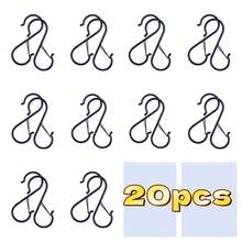 10/20pcs Hooks,Metal Safety Buckle Design Hanging Hooks Heavy Duty Kitchen Pot Rack Hooks Closet Hooks Plants Hooks For Hanging Kitchenware,Utensils,Pot,Clothes,Plants,Bags(Black) "Protected In Transit. Minor Paint Chipping May Occur But Won't Affect The Overall Look." - Black - View 7