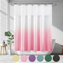 Waffle Weave Shower Curtain With Snap-In Fabric Liner Set, Hotel Style, Slub Textured Shower Curtain, 12 Metal Hooks Included, Waterproof & Washable Heavyweight Fabric, Pink, 72" W X 72" H{"Color_name":"WafflePink","Size_name":"72\"Wx72\"L(Packof1)"} - 多色14 - 查看 7