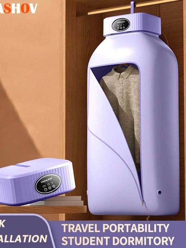 OBOVAY مجفف صغير سريع الجفاف - مناسب للكرافانات والشقق والسفر وغرف الطلاب. مريح وسريع وسهل الاستخدام، يشغل مساحة قليلة للتخزين، غسيل الشقة، جهاز الكرفان، جهاز خفيف الوزن