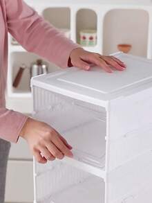 White Single-Row Plastic Shoe Boxes, Single-Row Shoe Cabinets, Detachable And Foldable, Versatile Uses, And Can Be Freely Combined. It Is Suitable For Living Rooms, Studies, Bedrooms And Dormitories. As A Festival Gift, It Can Be Used For Storage, Christmas Room Decoration And Also As A Christmas Present. - Multicolor - View 6