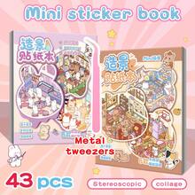 20pcs/Set, Original 3D Scene Stickers Series, 3D Miniature Scene Stickers, DIY Handcraft Diary Stickers. Cartoon 3D Visual Stickers, Creative Self-Adhesive House Micro Landscape Stickers, Stress Relief DIY Scene, Diary Stickers, 3D Stereo Miniature Scene Cartoon Decorative Stickers. No Need To Cut, Cultivate Handicraft Skills, Relieve Stress And Fun, Gift For Friends. Includes 6 Scenes, 12 Material Sheets, 1 Tweezer, And 1 Reference Picture.,School Supplies,Back To School