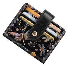 Small Wallets For Women Slim Minimalist For Bifold Credit Card Holder For Pocket Or Purse, Dragonfly{"Color_name":"Dragonfly"} - 多色11 - 查看 3