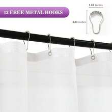 Waffle Weave Shower Curtain With Snap-In Fabric Liner Set, Hotel Style, Slub Textured Shower Curtain, 12 Metal Hooks Included, Waterproof & Washable Heavyweight Fabric, Purple, 72" W X 72" H{"Color_name":"WafflePurple","Size_name":"72\"Wx72\"L(Packof1)"} - 多色15 - 查看 6