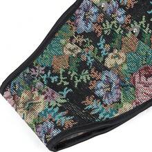 SHYMMUO Women Floral Underbust Corset Belt Lacing Up Waist Trainer Corset Top For Renaissance Steampunk Pirate Costume{"Size_name":"Large","Color_name":"Black"} - 黑色大號 - 查看 6