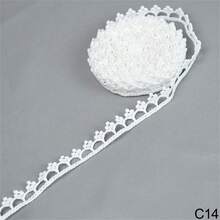 5/10 yard Ren trắng Lụa sữa Ren hòa tan trong nước Thêu Ruy băng Vải viền Ren hoa cúc Cuộn Ren Polyester thêu Ruy băng viền để may Trang phục Phụ kiện Thủ công DIY - Nhiều màu - Xem 30