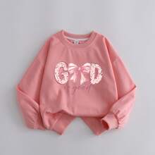 Felpa girocollo casual con stampa a lettere per ragazza pre-adolescente, adatta per la scuola, le vacanze e il ritorno a scuola, autunno, laurea, insegnante donna, adatta per uso quotidiano - Rosa - Visualizzare 2