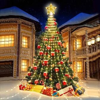 USB-Powered LED String Lights For Christmas: Outdoor/Indoor Waterfall Lights For Christmas Tree, Tent & Canopy - Perfect For Christmas & New Year Festive Decor