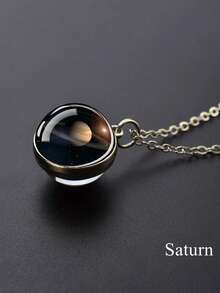 1 Stück Mars & Erde Anhänger Halskette, einzigartiges Geschenkidee für Frauen, Paare, Freunde und Familie