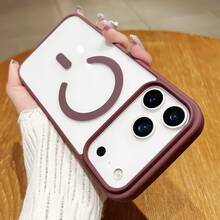 Custodia di ricarica magnetica di lusso compatibile con 17 16 15 14 13 12 11 Pro Plus Max Air XSmax XR X/Xs 7/8 Plus 7/8, custodia slim in acrilico ultra-trasparente