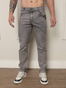 Men's Jeans Fashion Blogger Street Style - Light Grey - View 1