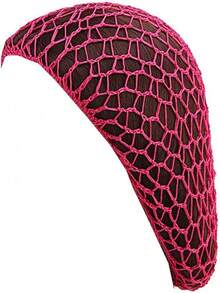 Women Soft Rayon Snood Hat Hair Net Crocheted Hair Net Mix Colorshalloween - Fw-12-玫瑰 - 查看 12