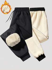 女士户外运动裤，抓绒慢跑裤，柔软亲肤面料，弹性腰带，带口袋，适合户外活动、运动、骑行、徒步，也是送给闺蜜的时尚必备单品。紧身版型 - 黑色 - 查看 6