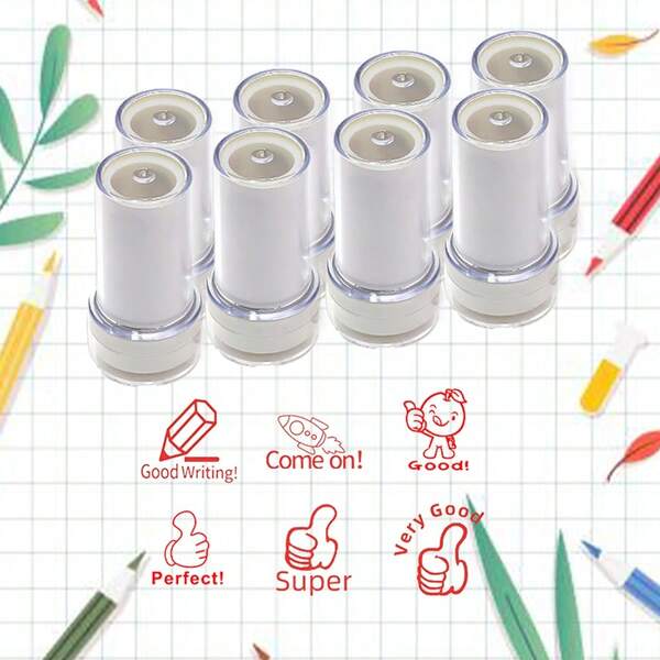 1 Stück motivierender Belohnungsstempel, süßer Belohnungsausdruck lichtempfindlicher Stempel für Schule und Zuhause