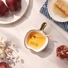 - Juego de platos de miel en forma de manzana, color dorado, regalo de juda de Ao Nuevo, accesorios de cocina, regalos de da festivo, decoracin de mesa Shana Tova, incluye - Dorado - Ver 7