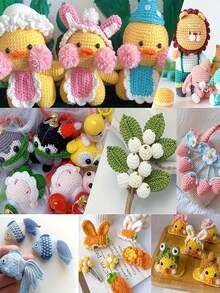 12 色 10 克腈纶纱线，DIY 手工工艺品用品，创意针织闪亮线 - 彩色 - 查看 9