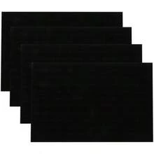 Ipetboom 4pcs Jewelry Sponge Insert Holder Jewelry Box Sponge Pad For Rings Earrings Multifunctional Organizer For  Display And Storage Black Mat For Supplies