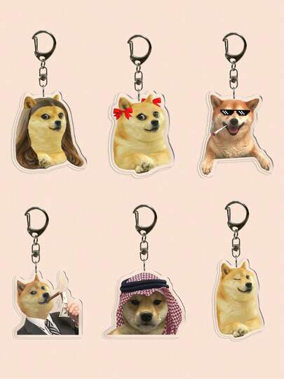 1 Pc Super Cute Shiba Inu Keychain, Bag Charm Jewelry Addicts Favorite Gift Fun Keychain Ring,The Best Gift For Friends And Family Bag Charms Car Accessories Teacher Sister Gift Ideas