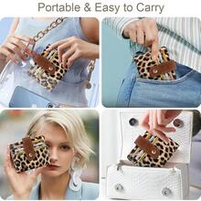 Slim Bifold Wallet RFID Credit Card Wallet Small Cute Card Holder For Women, Light Leopard{"Color_name":"LightLeopard"} - 多色2 - 查看 8