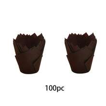 50/100/200pcs Tulip Cupcake Liners, Baking Cup Muffin Liners, Greaseproof Paper Cupcake Wrappers Suitable For Weddings And Birthday Parties - Multicolor - View 14