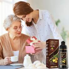Shampoo Tinte Instantáneo 4 en 1 para Mujer y Hombre - Suave, Cobertura de Canas y Larga Duración - Color Café Oscuro - CAFÉ OSCURO - Ver 8