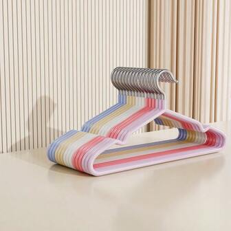 10 High-Quality Stainless Steel Anti Slip Hangers, Multifunctional Anti Slip Hangers, Used For Storing Clothes, Pants, Underwear, Underwear, Bedroom Storage, Wardrobe Storage, Dormitory Clothes, Are Essential For Families And Dormitories