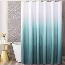 Teal Blue Ombre Shower Curtain Sets For Bathroom Accessories Fabric Polyester Waterproof Modern Shower Curtain Liner With 12 Hooks W72xL72{"Color_name":"TealGreen","Size_name":"72\"Wx72\"L(Packof1)"} - 多色18 - 查看 1