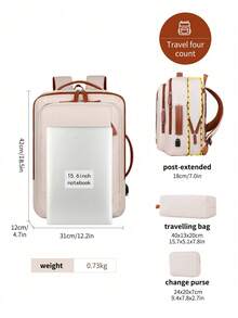 Myco 男士登机旅行背包，飞行认证 40 升个人物品背包，带 3 个收纳袋，适合周末出游、大学旅行、办公室旅行书包，圣诞礼物冬季圣诞包，旅行包，书包，返校包，大容量，防水，笔记本电脑隔层，行李带设计，轻便，便携，白领人士，非常适合返校、开学第一天、户外、旅行、郊游