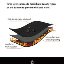 1 Pair Outdoor Sports Waterproof Gloves, Touch Screen, Thermal Lined, Windproof, Suitable For Driving, Cycling, Great Gift For Friends, Autumn/Winter - Black - View 7