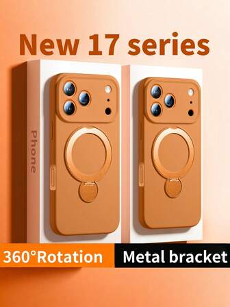 CTEGLODRIX New Luxury Design Magnetic Shock-Proof Phone Case, Fits For IPhone 13 13 Pro 14 14 Pro 15 15 Pro 16 16 Pro Max, With 360° Rotating Stand & Wireless Charging Soft Cover