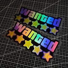 1pc Limited Edition Five-Star WANTED Waterproof Vinyl Sticker Set - Laser-Cut Window And Bumper Decals For Cars, Motorcycles, Trucks, Phones, Bottles, Luggage, Laptops & More - Add To Your Bumpers, Toilets, Walls - Perfect Gift For Car Enthusiasts And Art Lovers