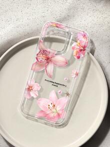 Etui na telefon z nadrukiem w kwiaty hibiskusa, kompatybilne z Apple i Galaxy