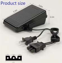Suweiyuanshiyi Foot Pedal Power Cord Replacement, For Singer Sewing Machine, D Shape Plug Compatible With Singer 4452 4443 4432 4423 4411 44S 5554 5532 5523 5511 160s 150s 140s 130s(359102-001)