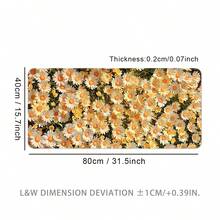 Alfombrilla de ratón con diseño de margarita grande, alfombrilla de escritorio para juegos, alfombrilla de teclado grande, lavable, con base de goma, borde cosido, regalo de alfombrilla de ratón, protector de escritorio, almohadilla de estudio, disponible en múltiples tamaños, alfombrilla de teclado de computadora, almohadilla para portátil