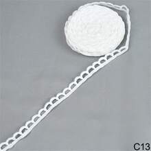 5/10 yard Ren trắng Lụa sữa Ren hòa tan trong nước Thêu Ruy băng Vải viền Ren hoa cúc Cuộn Ren Polyester thêu Ruy băng viền để may Trang phục Phụ kiện Thủ công DIY - Nhiều màu - Xem 25