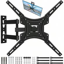 Soporte para TV Movible para Pantalla, para 14 a 55 Pulgadas de Televisin, Articulado Anti - Reflejos Base de 3 Brazo, Mount con e Inclinacin, Extensible 65 - 400mm, Carga 30kg, VESA 400x400mm - X400 - Ver 2