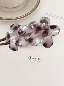 2 Stück Leoparden-Muster Haarklammern, Blumen-Dekor Seitenpony Haarklammern, Herbst, Haare, Haaraccessoires, Accessoires, Haaraccessoires für Frauen, Reisen, Haaraccessoires, Frauenzubehör, Haaraccessoire, Haaraccessoires für Frauen, Haarstyling-Tools, Haarzubehör, Zubehör, Schönheitszubehör, Geschenke, Reisen, Geschenke für Frauen, Haarzubehör, Strumpfstopfer