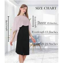 Baoqiya Women's Capelet Shawls And Wraps For Evening Dresses Soft Bridesmaid Shawl Chiffon Cape Wedding Cover Up{"Color_name":"Gray1"} - 灰色1 - 查看 6