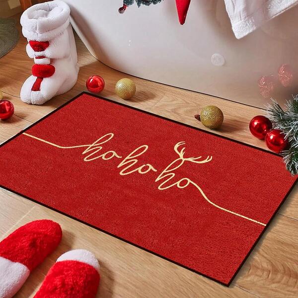 1pc Christmas Rugs For Front Door Cute Snowman Xmas Tree Truck Indoor Doormat Non-Slip Bath RV Mat Entrance Carpet Pet Mat Suitable For Bedroom Living Room Home Use Spring Summer Autumn And Winter Absorbs Water Quickly And Is More Popular Among