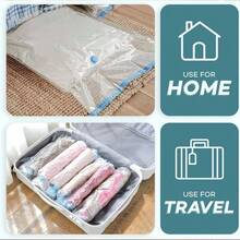 15 Piezas Bolsas de Almacenamiento al Vaco, Bolsas de Vacio con Bomba Manual, Vacuum Storage Bags, Reutilizables Bolsas de Compresin de Ahorro de Espacio para Guardar Edredones, Cobijas, Colchas - 8 - Ver 1