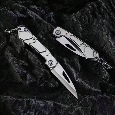 Canivete dobrável de aço inoxidável Emergencia Camping Trilha Alta Resistência Pesca Caminhada BW7330