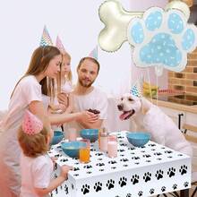 Globos de para Mascotas - Set de 8 Piezas con Diseos de Perros, Huesos y Huellas en Rosa, Azul, Negro - Decoracin para Cumpleaos de Perros y Fiestas Temticas - inicial - Ver 5