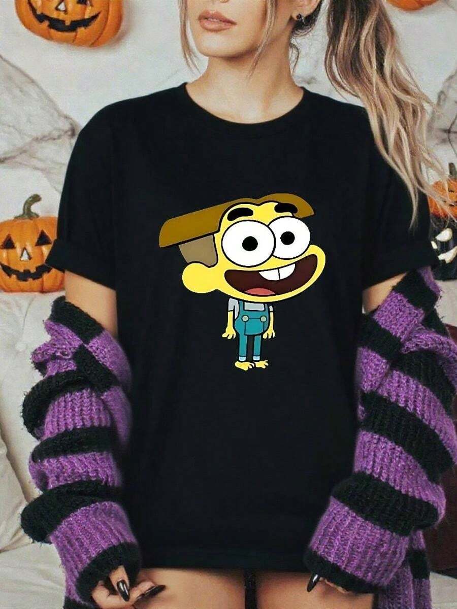 Big City Greens A Big City Greens.Jpg220g High-Quality Pure Cotton T-Shirt With Minimalist Printing, Soft And Breathable Fabric, Comfortable And Loose, Suitable For All Day Wear, Suitable For Office Casual Wear, Spring And Summer Daily Appearance, Elegant And Youthful Design Ropa De HombreMen's Fall Pumpkin Spice Ghost Graphic Tee Shirt,Cute Halloween Costume Party Apparel,Casual Comfortable Soft Cotton Short Sleeve Crew Neck TShirt For Autumn [Women's Floral & Inspirational Quote Graphic Print% Cotton T-Shirt - Relaxed Fit Round Neck Short Sleeve Casual Top For Spring/Summer Funny Best Friends T-Shirt, Greg And Rowley Meme Graphic Tee, Unisex Y2K Streetwear Top Men's Letter & Palm Tree Graphic Round Neck Short Sleeve T-Shirt Dauomo Men Heart Embroidery Tee Homme Men's Letter Print Round Neck Casual Slim Fit Short Summer Cartoon Bear Printed Round Neck Short Sleeve Casual T-Shirt - 黑色 - 查看 1