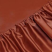 Silky Soft Pink Twin XL Satin Bed Sheets Set, 1 Deep Pocket Fitted Sheet + 1 Flat Sheet + 1 Pillowcase,  In 2025 - 鐵鏽橙 - 查看 8
