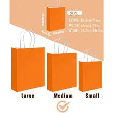 Qiqee 30PCS Medium Size 27x12x20CM With Handles Bulk Gift Bags 6 Different Red Yellow Color Bags Multiple Uses 8x5x11Inch Medium Size