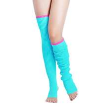 V28 Long Leg Warmer, Women's Men 80s Party Ribbed Knit Dance Sports{"Color_name":"Hole71-Mixb"} - 多色2 - 查看 3