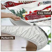 Water-Resistant Round Tablecloth With Elastic Edge For 40-44" Tables - 禮品紅卡車 - 查看 9