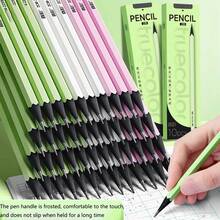 10支装黑色木质六角笔杆铅笔，不易折断，2B/HB笔芯，黑木铅笔，抽屉盒装，每盒10支，适用于学生、成人学习和办公，2B/HB黑木铅笔，教室、办公室、美术用品、学校用品