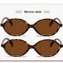 Women's Retro Oval Sunglasses, Stylish Small Retro Round Sunglasses, UV Protection - Multicolor - View 3
