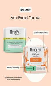The Honey Pot Company - Sanitary Pads For Women - Non-Herbal Regular Flow W_Wings - Organic Cotton Cover &Amp; Ultra-Absorbent Pulp Core - Feminine Care - 20 Ct - ColorD - 查看 2